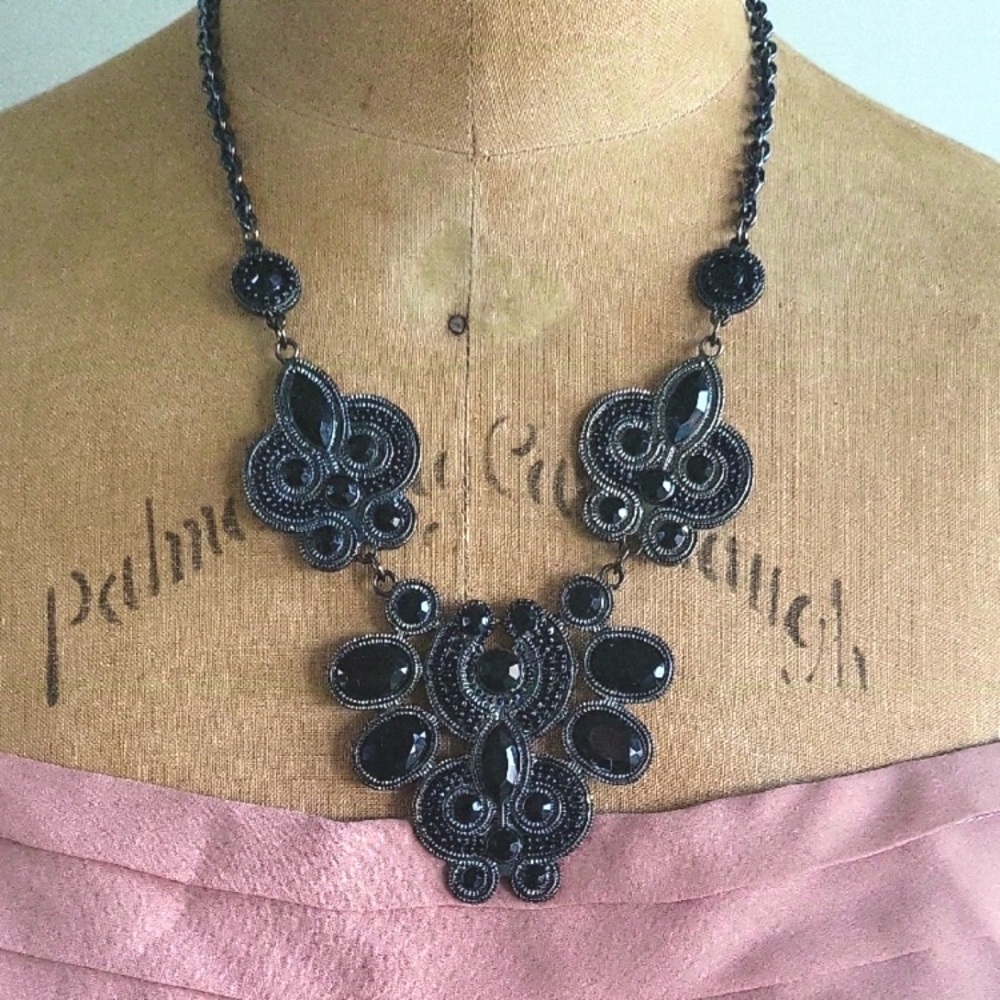 Beaded Black Necklace Versatile Elegant to Boho - Picture 7 of 7